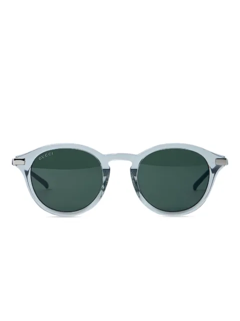 Gucci Óculos de sol redondo com faixa Web