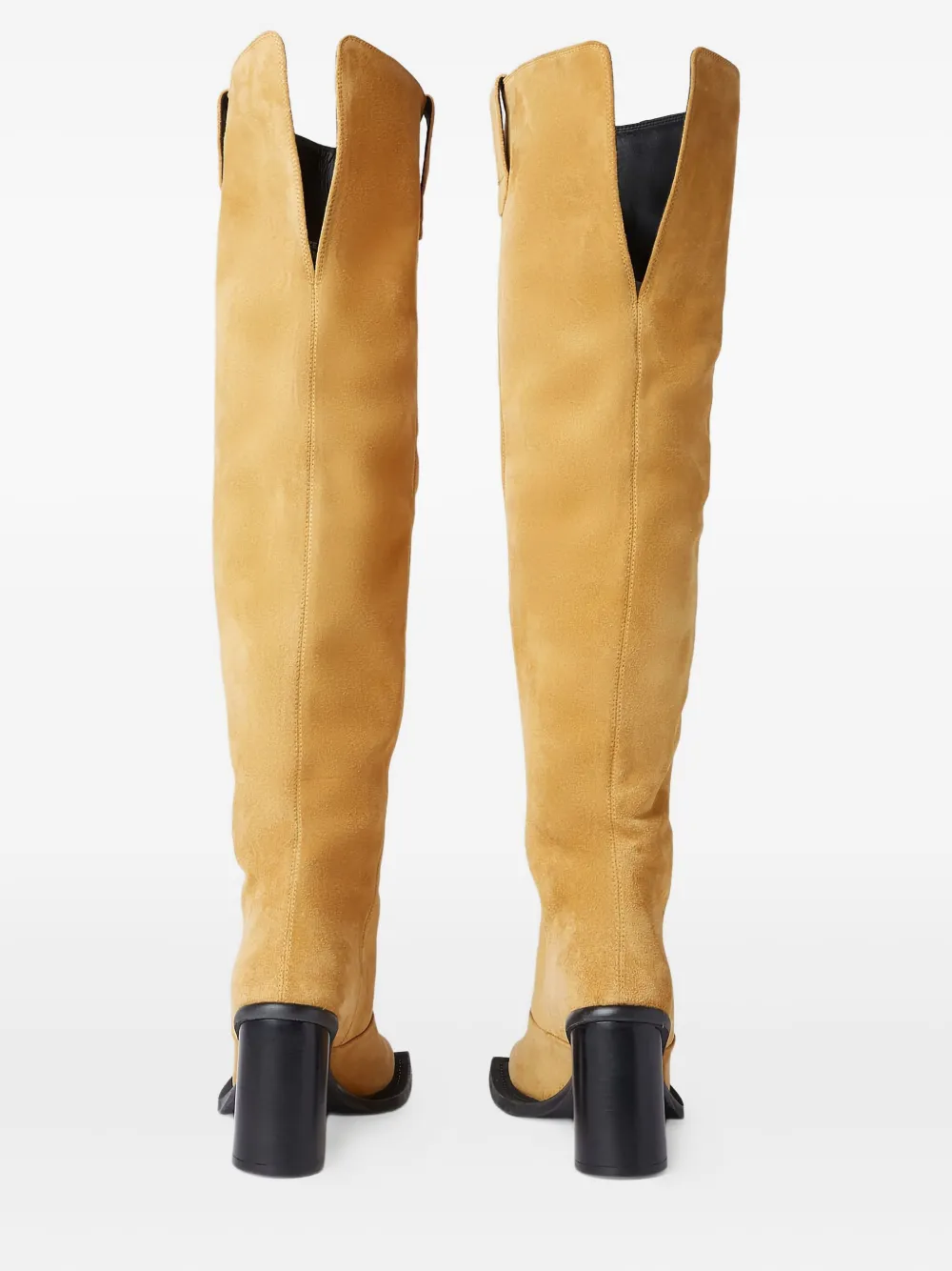 Ninamounah Howling Knee-high Suede Boots In Yellow