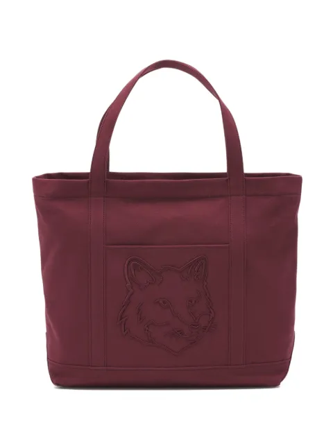 Maison Kitsuné large Fox Head-embroidered tote bag
