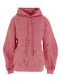 DES PHEMMES crystal-embellished hoodie - Pink