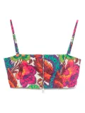 ETRO floral-print cropped top - Pink