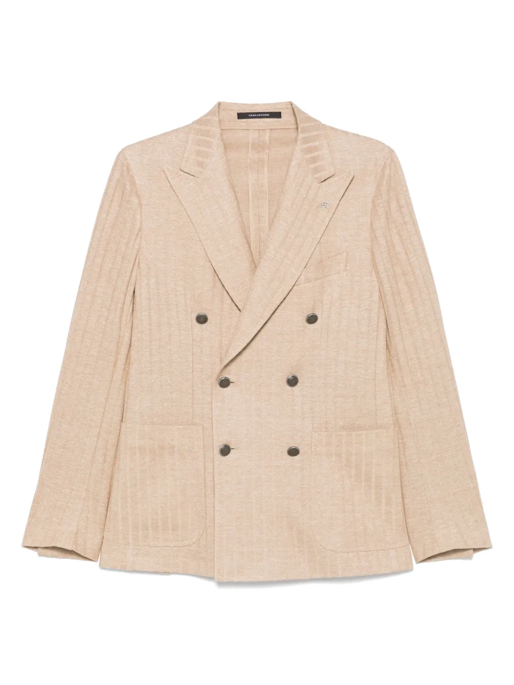Tagliatore Gestreepte blazer Beige