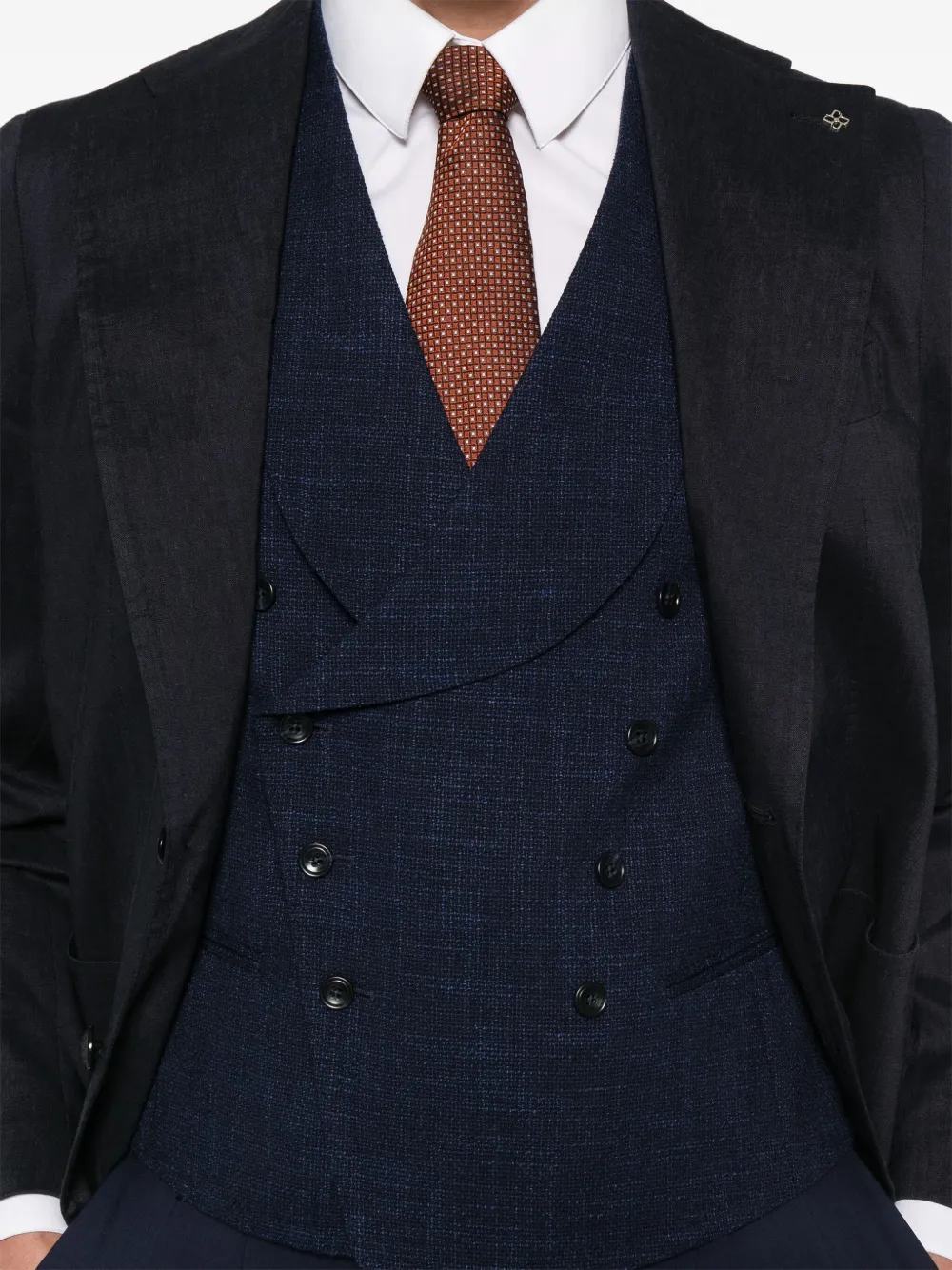 Shop Tagliatore Ben Waistcoat In Blue