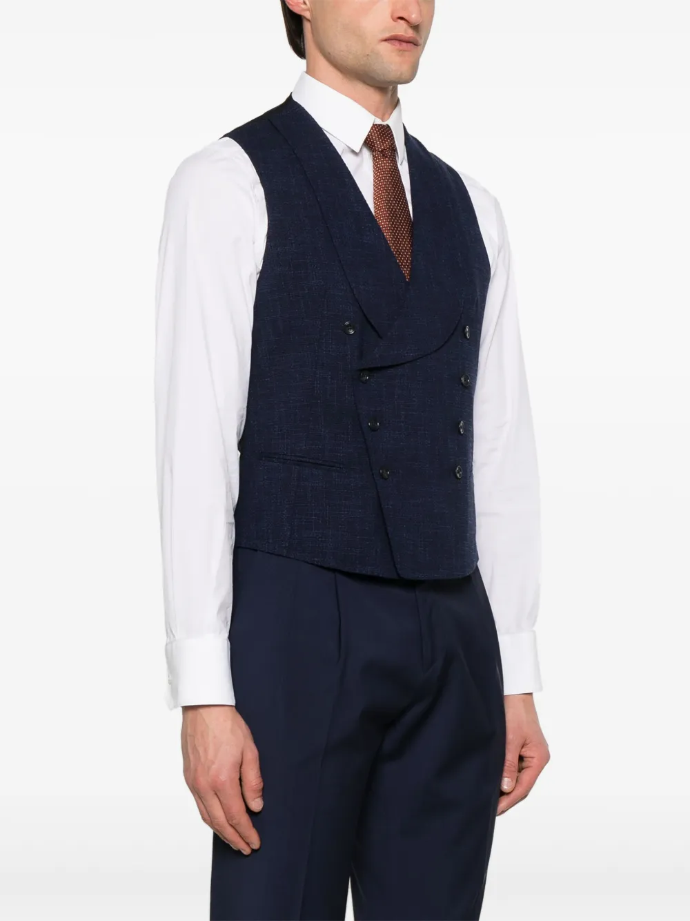 Shop Tagliatore Ben Waistcoat In Blue
