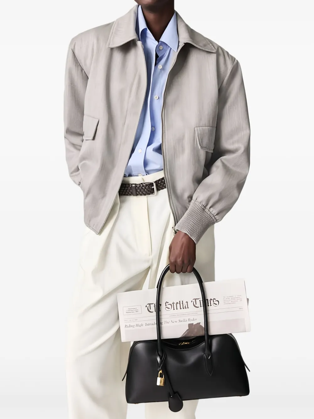 Stella McCartney Jack met rits Grijs
