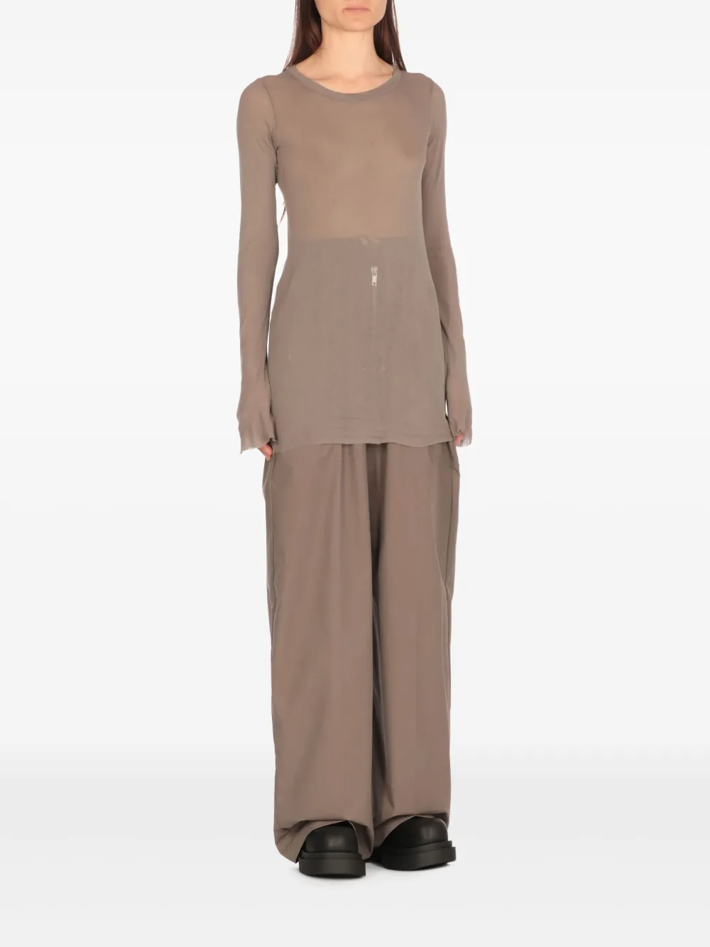 Rick Owens T-shirt met ronde hals Grijs