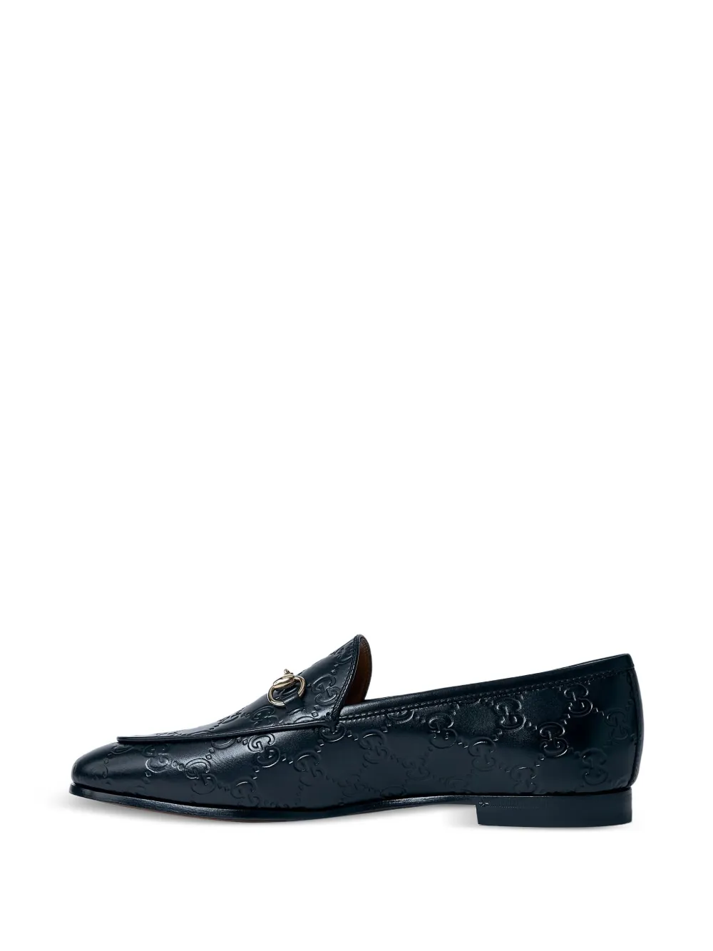 Gucci Jordaan embossed leather loafers Black