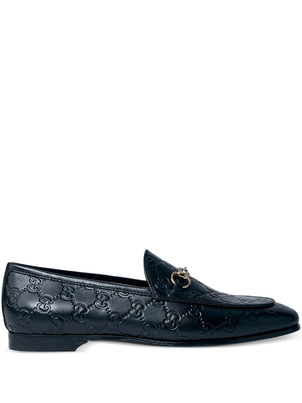Gucci Jordaan leren loafers met reliëf Zwart
