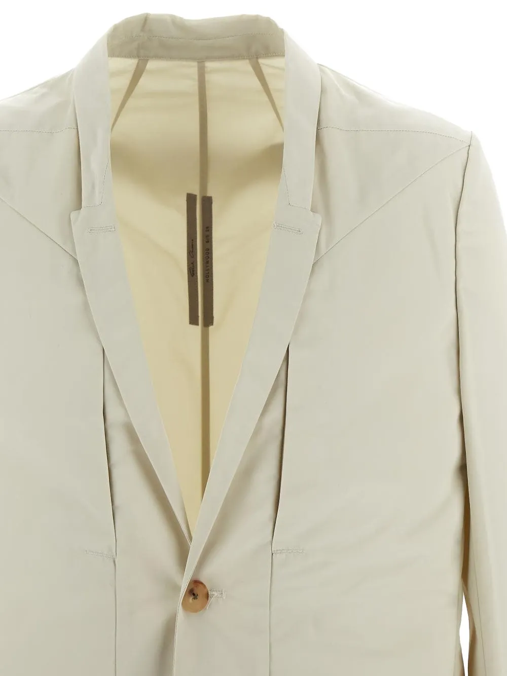 Rick Owens Blazer met enkele rij knopen Beige