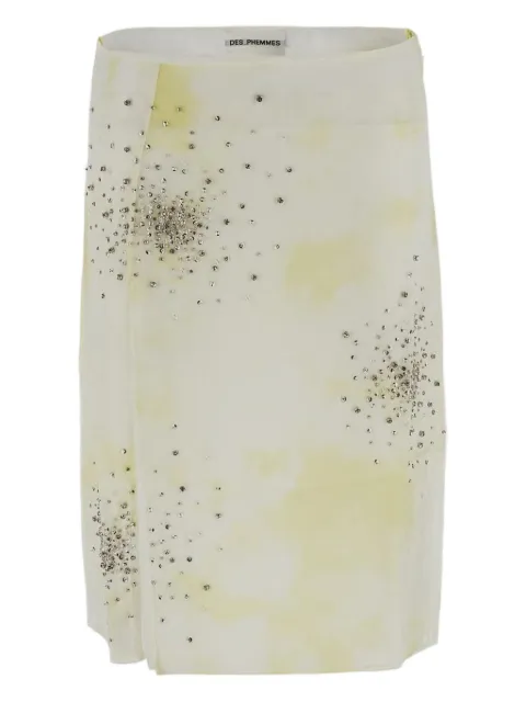 DES PHEMMES falda con detalles de cristal