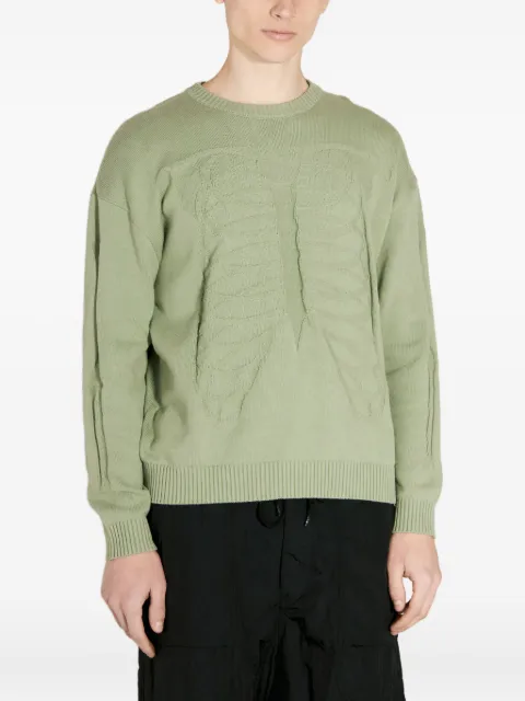 Fucking Awesome rib-trimmed skeleton sweater