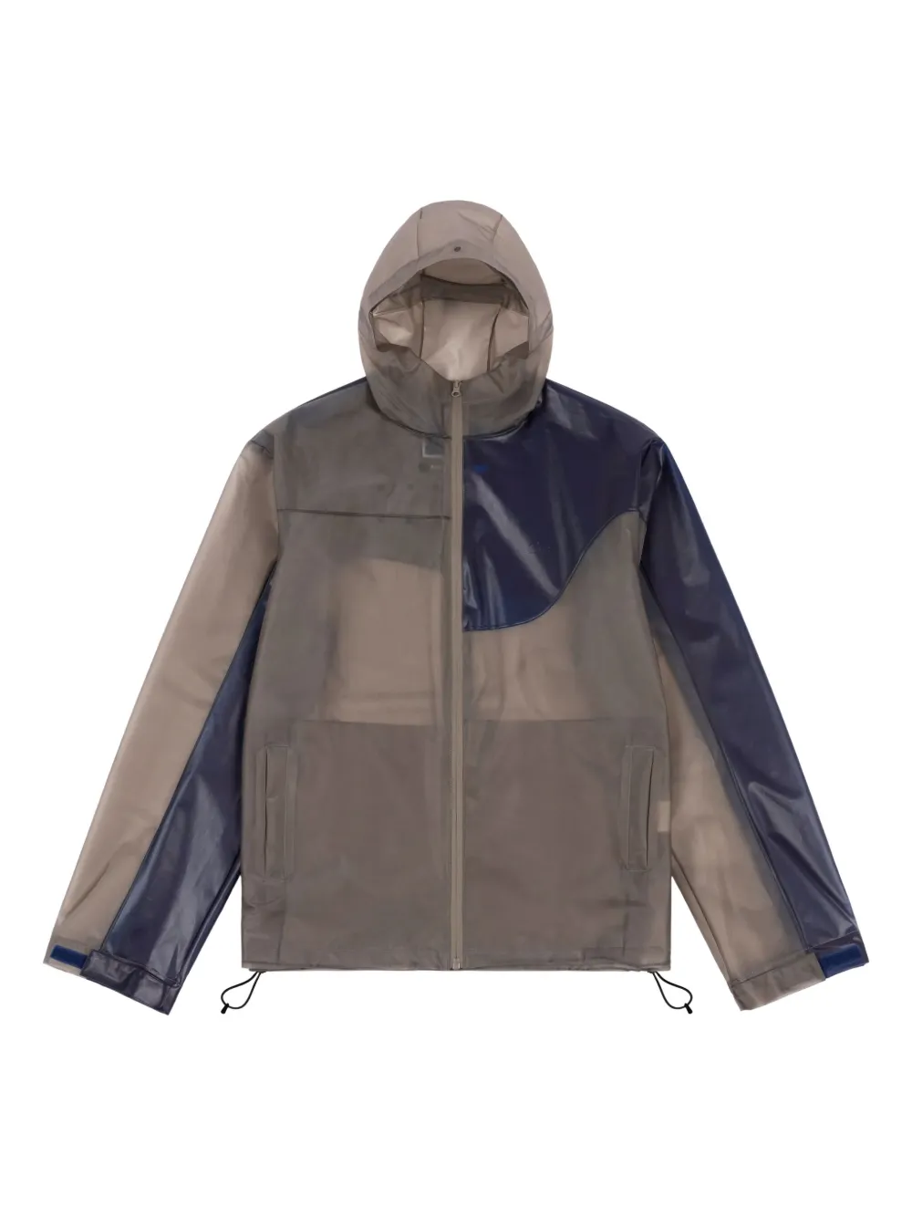 panelled hooded jacket
