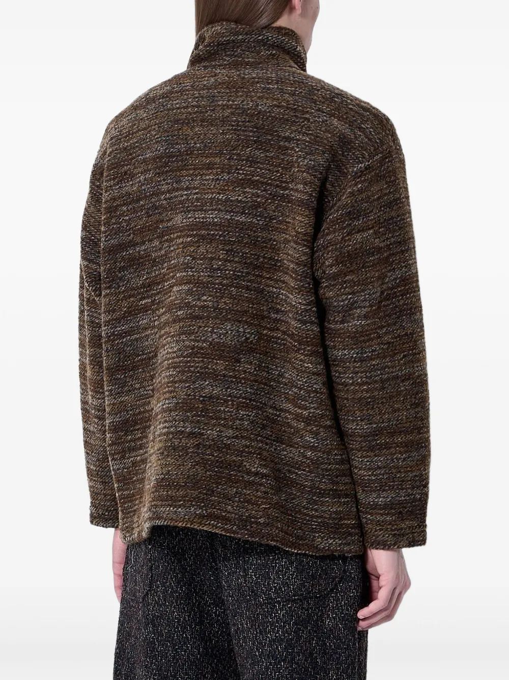 Engineered Garments Zip-up Sweater In Brown