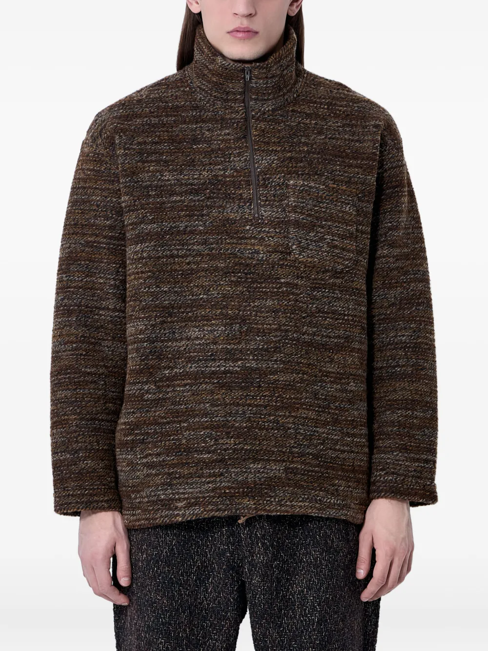 Engineered Garments mélange-effect jumper | Brown | Image 1