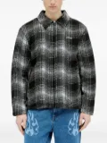 dime check-pattern overshirt - Black
