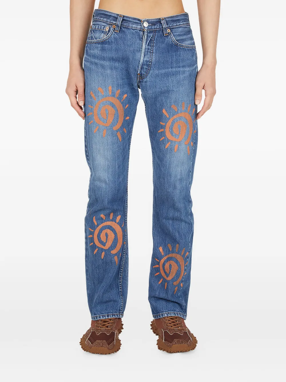 Perks And Mini graphic-motif jeans | Blue | Image 1