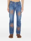 Perks And Mini graphic-motif jeans - Blue
