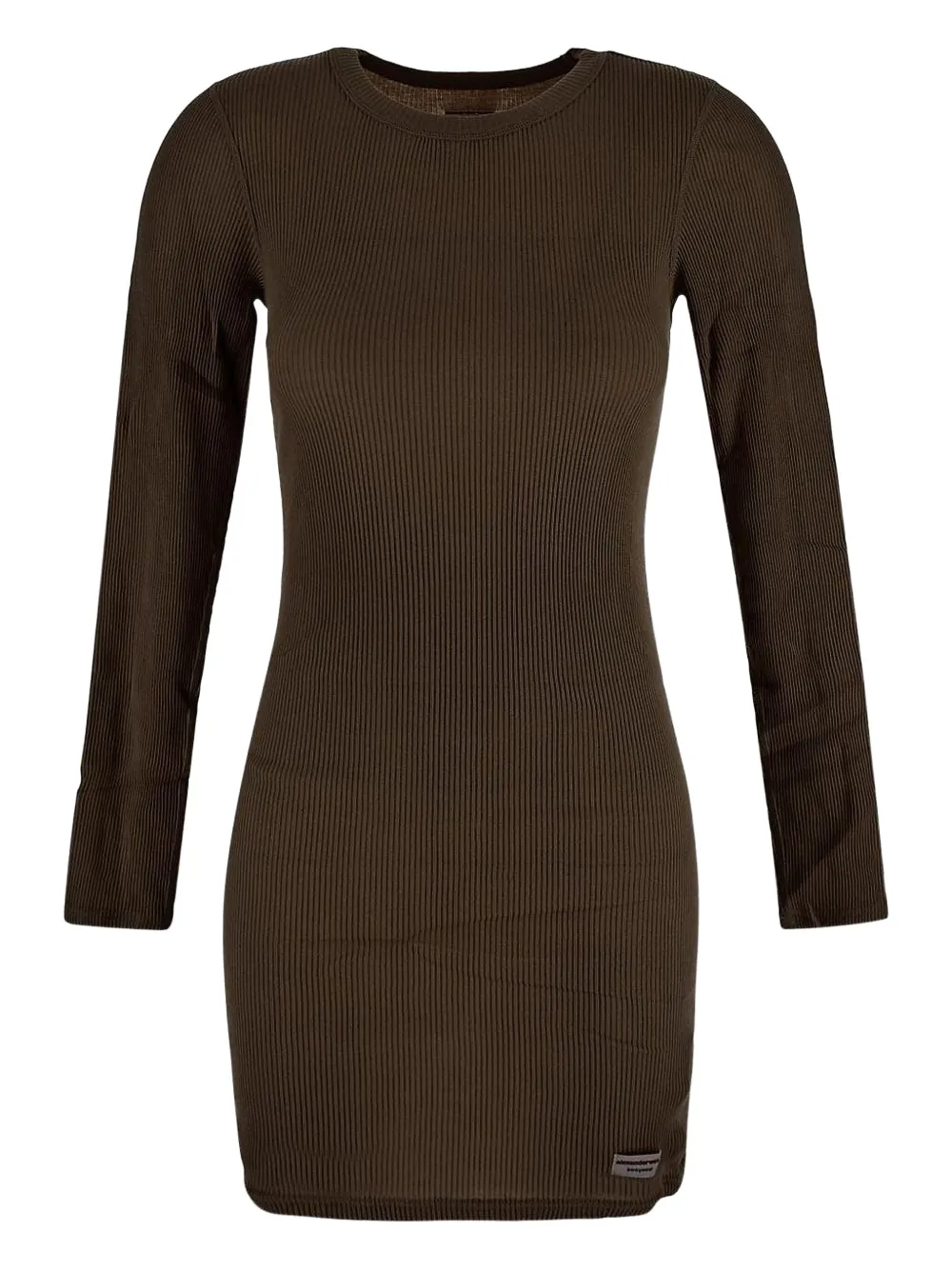 Alexander Wang robe courte en maille à design nervuré | marron | Image 1