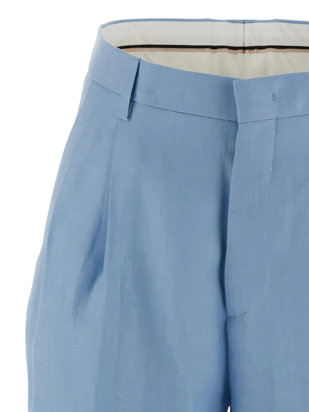 Tagliatore Linnen shorts Blauw