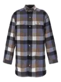 Rick Owens checked shirt jacket - Black