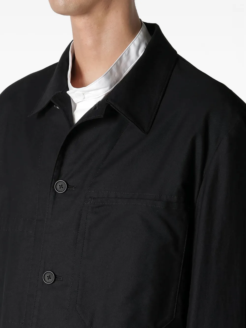 Yohji Yamamoto Button-down shirtjack Zwart