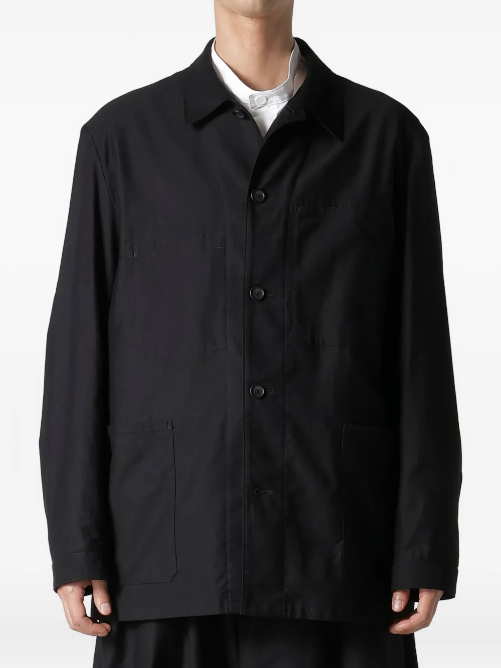 Yohji Yamamoto Button-down shirtjack Zwart