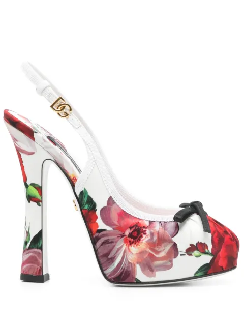 Dolce & Gabbana zapatillas de satén con tira trasera