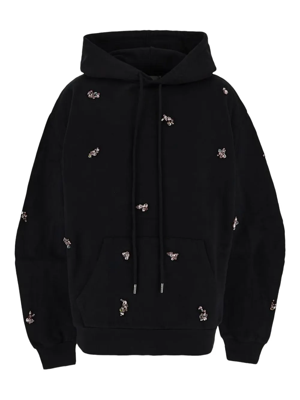 DES PHEMMES crystal-embellished hoodie