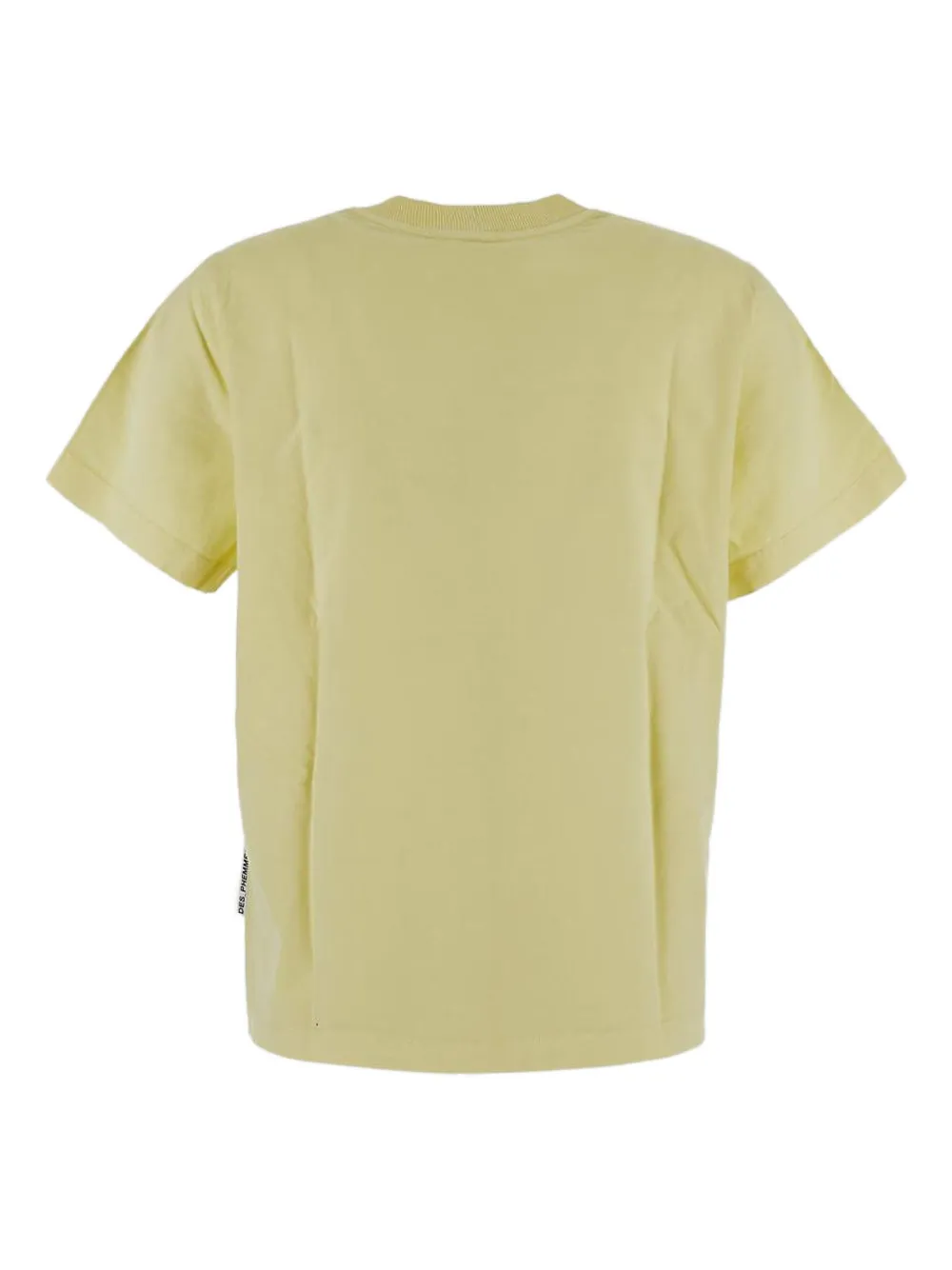 DES PHEMMES T-shirt met geborduurde bloemen Geel