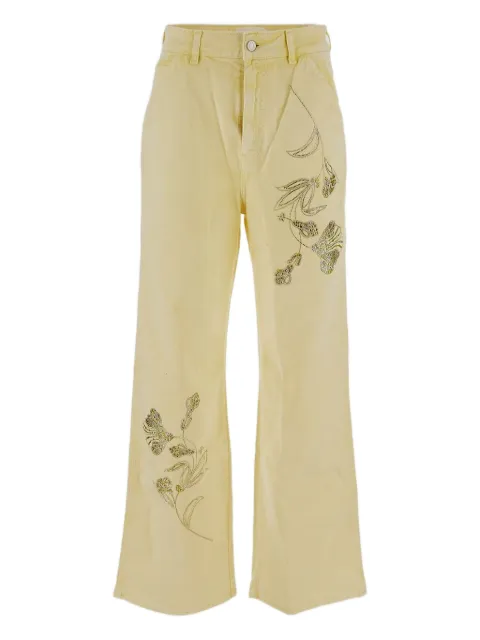 DES PHEMMES crystal-embellished jeans