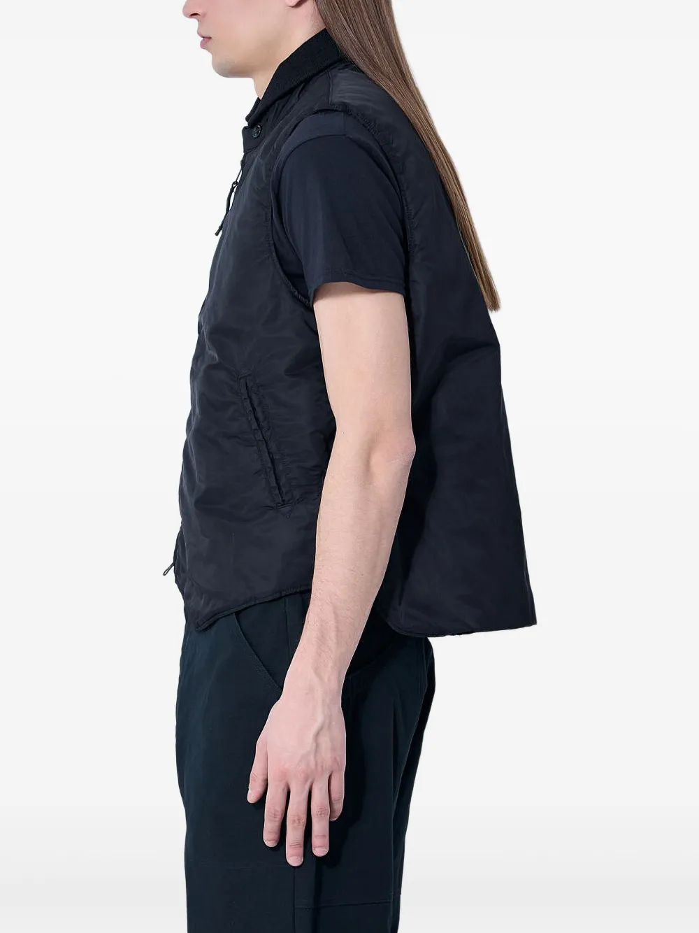 Engineered Garments High-neck Gilet In Black