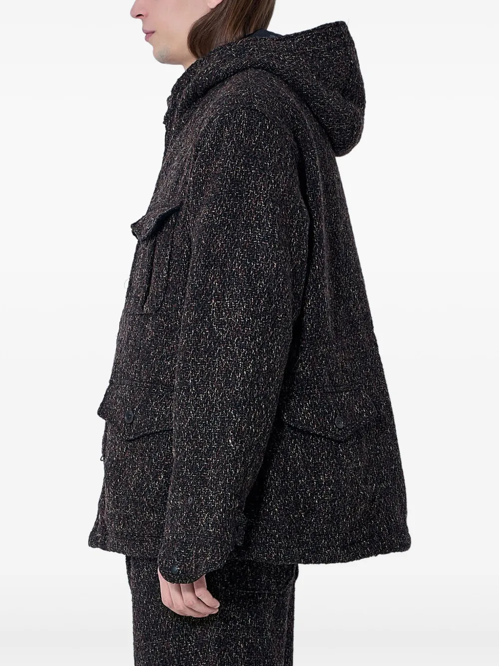 Engineered Garments Mélange-effect Jacket In Brown