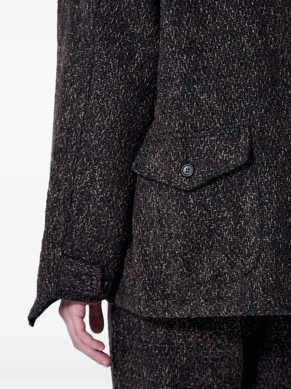 Engineered Garments Mélange-effect Jacket In Brown