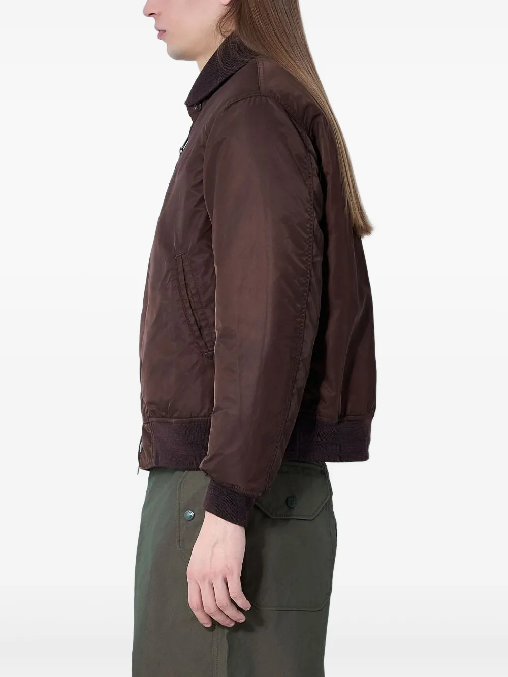 Engineered Garments Zip-up Bomber Jacket In Brown