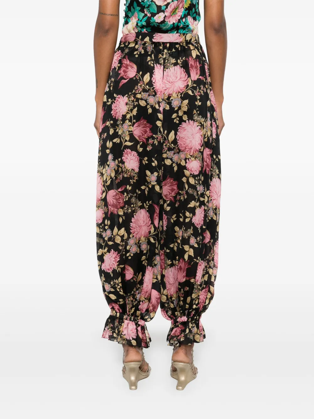 Chloé Broek met bloemvlak Zwart