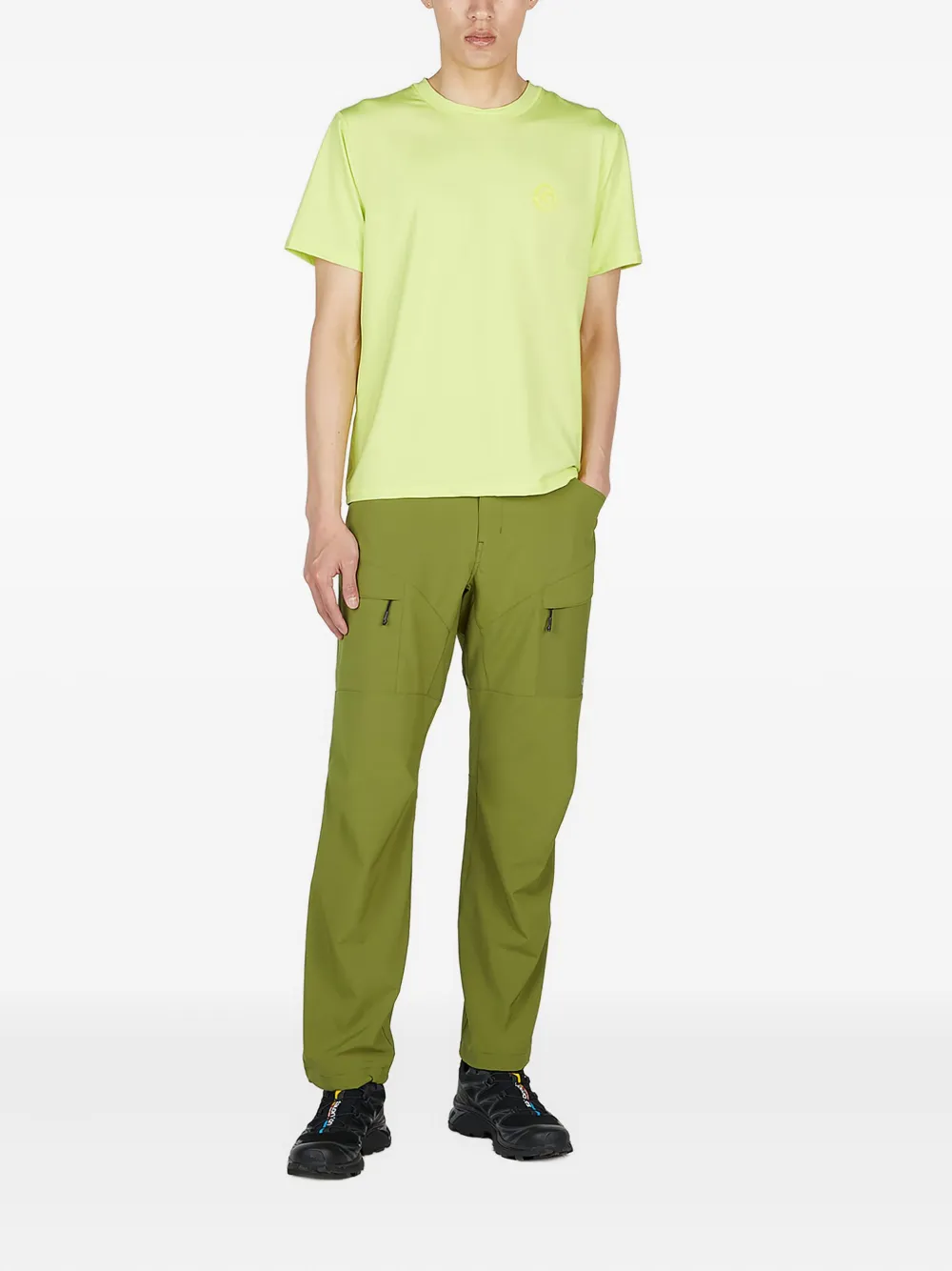 Ostrya T-shirt met logo - Groen