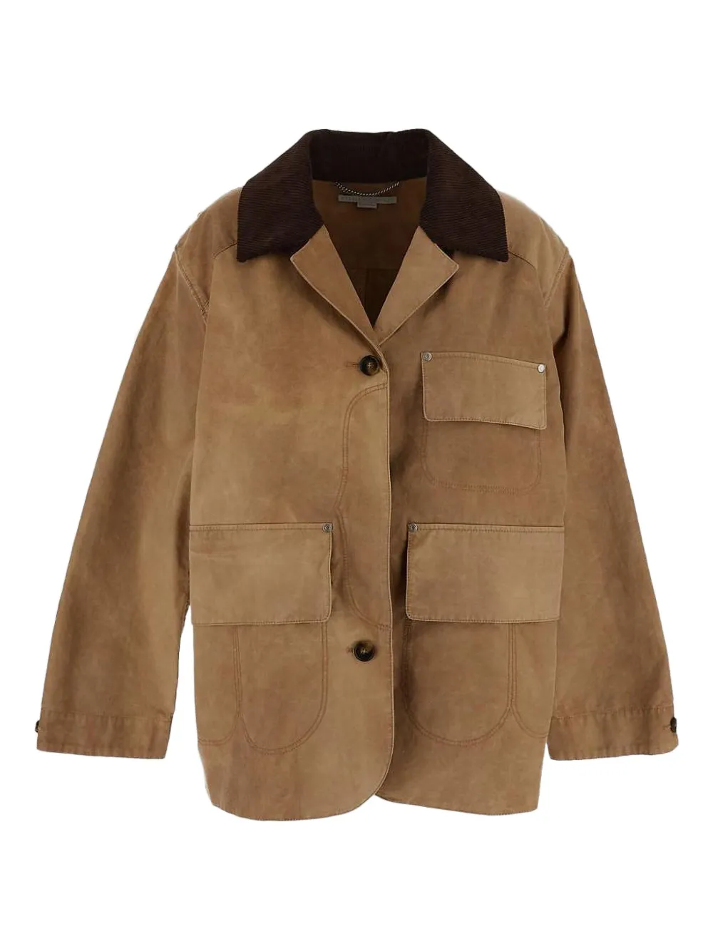 Stella McCartney logo-patch jacket - Marrone