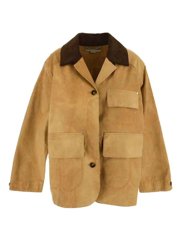 Stella McCartney ロゴパッチ ジャケット | ブラウン | FARFETCH JP
