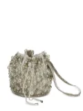 DES PHEMMES pearl-embellished bucket bag - Neutrals