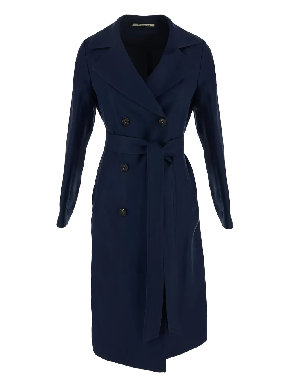 Tagliatore Linnen trenchcoat Blauw