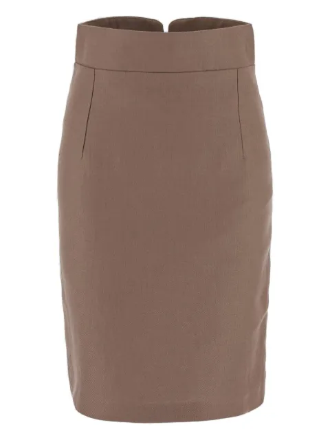 Tagliatore linen midi skirt