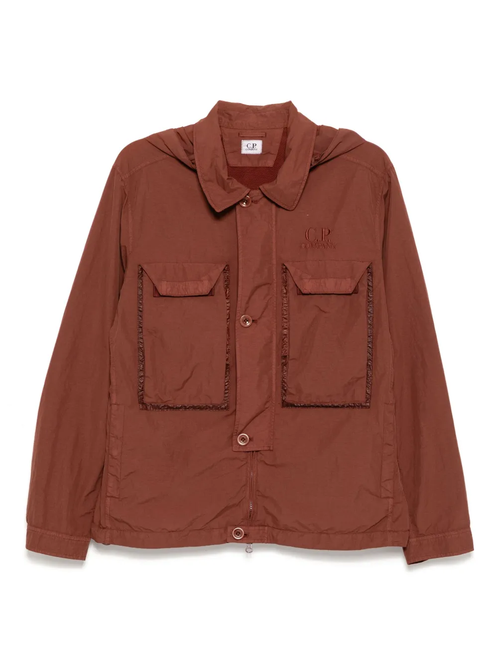 C.P. Company Shirtjack met goggle-detail Rood