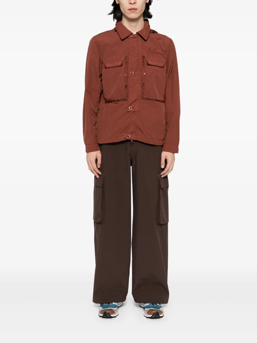 C.P. Company Shirtjack met goggle-detail Rood