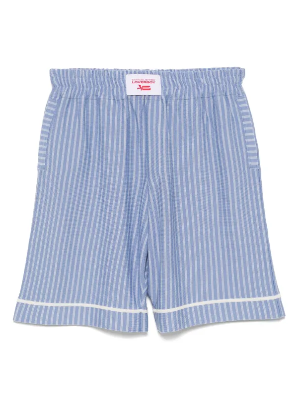 Charles Jeffrey LOVERBOY ハーフパンツ ストライプ Charles Jeffrey Loverboy ストライプ ショートパンツ | ブルー