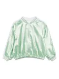 Miss Grant Kids metallic bomber jacket - Green