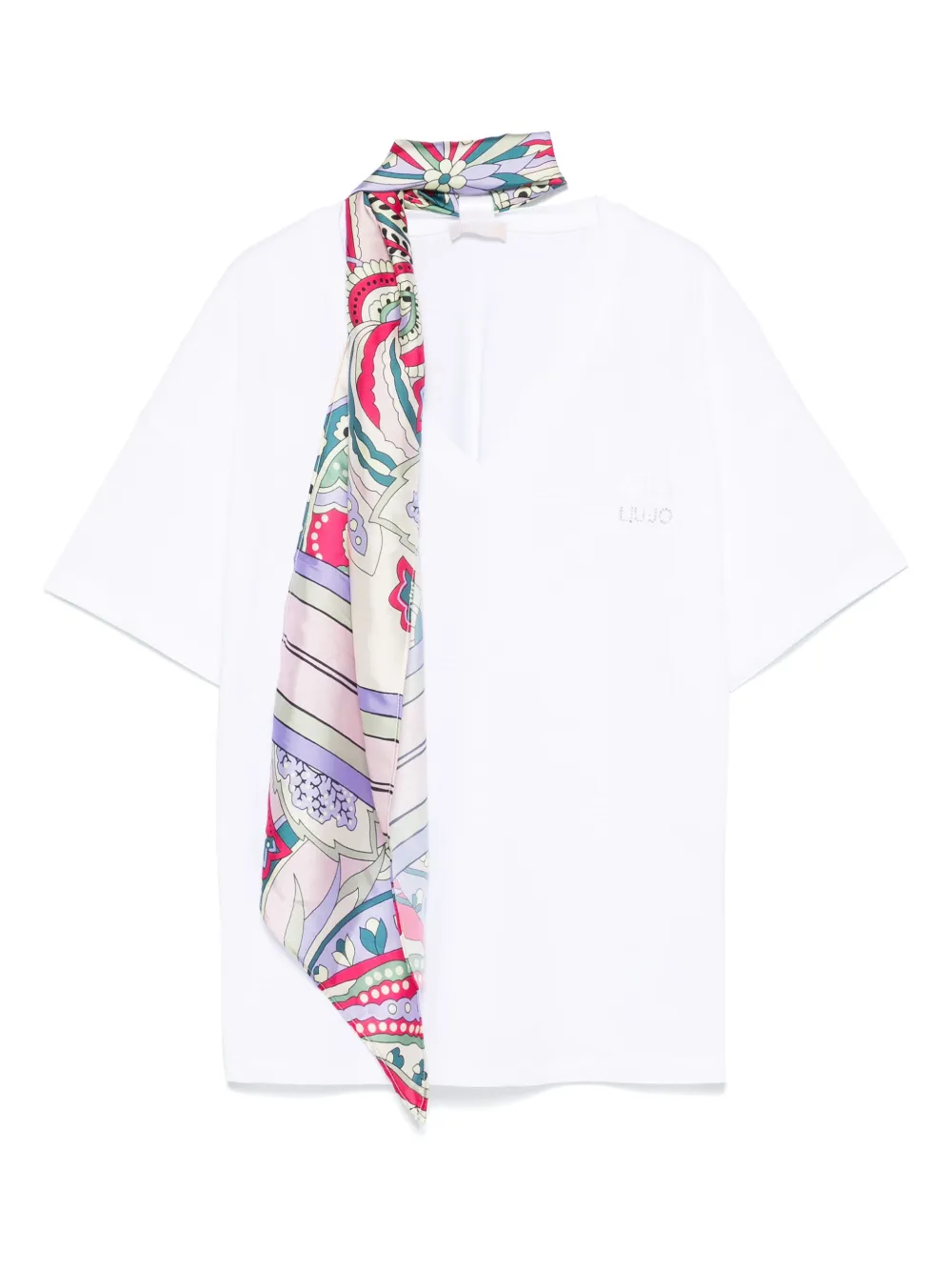 LIU JO T-shirt verfraaid met kristallen Wit
