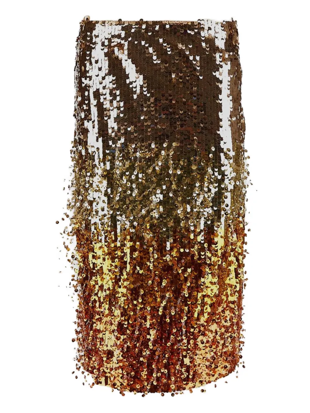 DES PHEMMES sequin-embellished midi skirt | Orange | Image 1