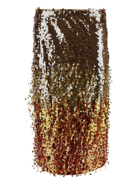 DES PHEMMES falda midi con detalles de lentejuelas