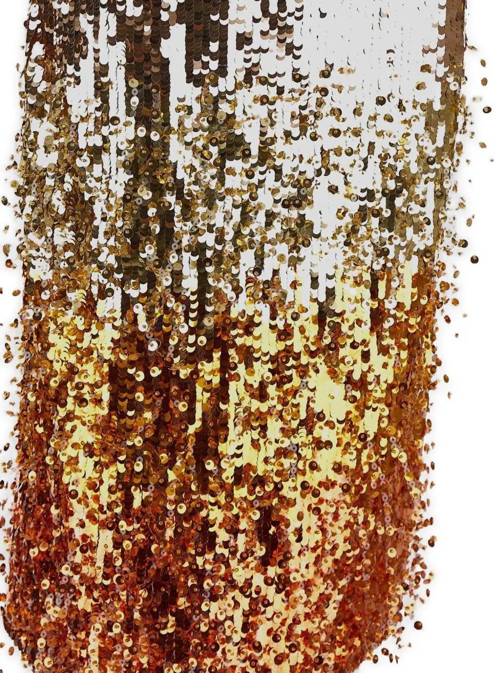 Shop Des Phemmes Sequin-embellished Midi Skirt In Orange
