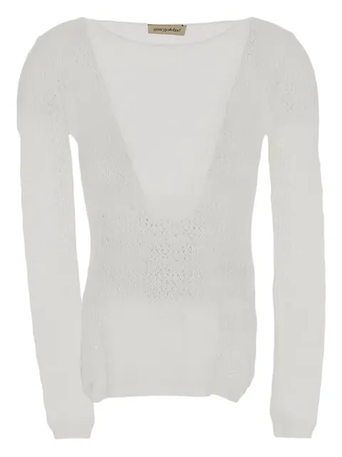 Gentry Portofino semi-sheer sweater 